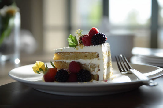 Chantilly tårta med bär och vispad grädde