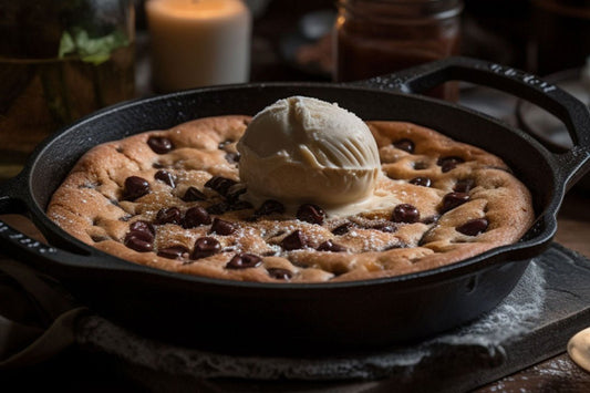 Chokladchip pizookie med vaniljglass