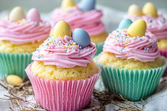 Påskfjäder cupcakes