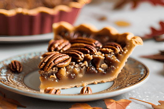 Dekadent södra Bourbon Pecan Pie med en smörig skorpa