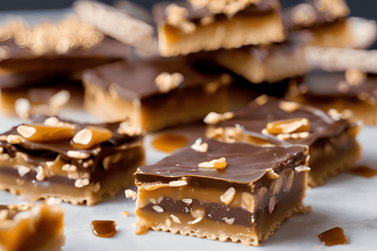 Crunchy Chocolate Saltine Toffee med smörig karamellskorpa