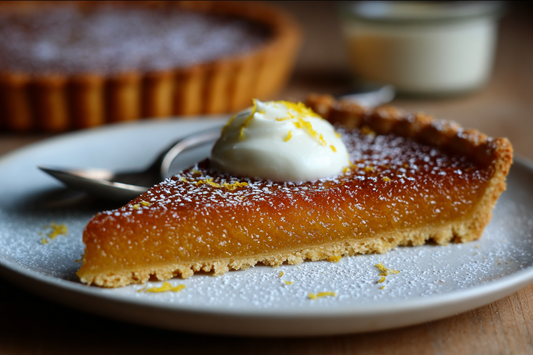 Golden Treacle Tart with Buttery Shortcrust and Lemon Zest