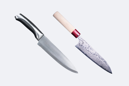 Vad är skillnaden mellan en japansk och en tysk knivuppsättning?