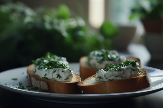 Vispad ricotta och ört Crostini -recept
