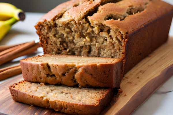 Fuktigt bananbröd med en touch av kanel