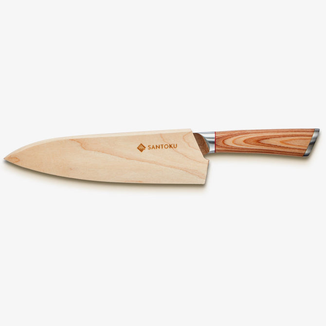 Haruta 8 tums VG10 Japansk Damaskus stål Gyuto kockkniv med trähandtag och skida