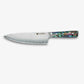 Chikashi (ちかし) Damaskus Chef Knife & Steel Set med abalonhandtag