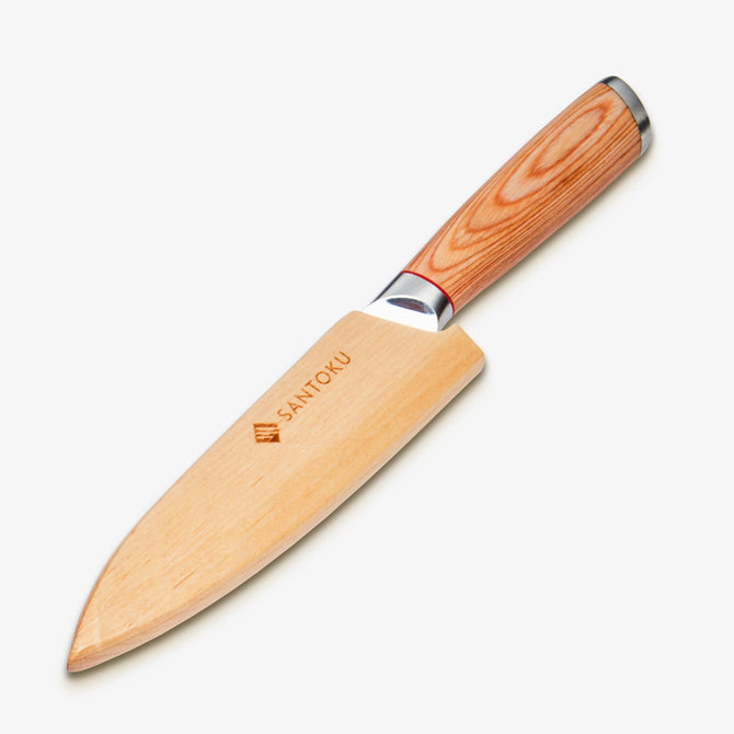 Haruta 5-tums VG10 Japansk Damaskus Steel Utility Kniv med trähandtag och skida