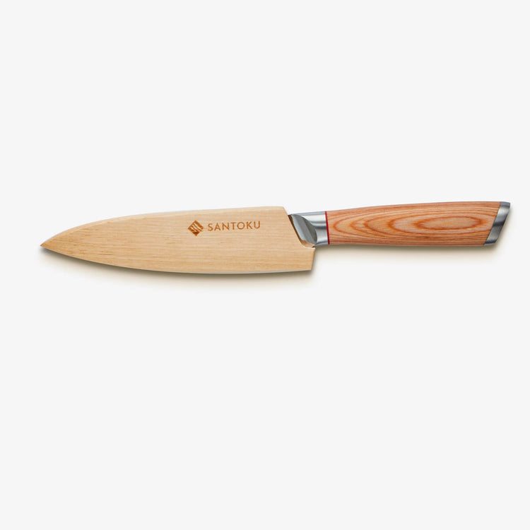 Haruta 5-tums VG10 Japansk Damaskus Steel Utility Kniv med trähandtag och skida