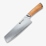 Haruta 7 tum VG10 Japansk Damaskus stål Nakiri kniv med trähandtag och skida