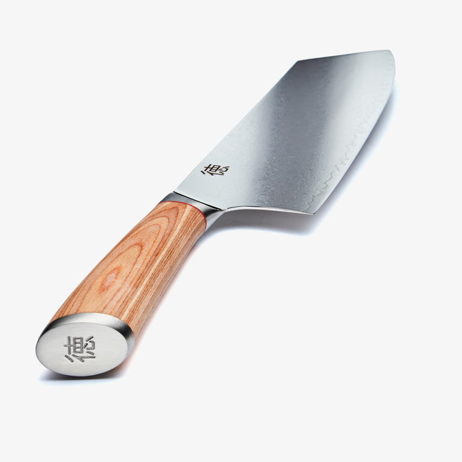 Haruta 7,7 tum VG10 Japansk Damaskus Steel Nakiri Cleaver med trähandtag och skida