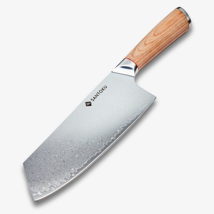 Haruta 7,7 tum VG10 Japansk Damaskus Steel Nakiri Cleaver med trähandtag och skida