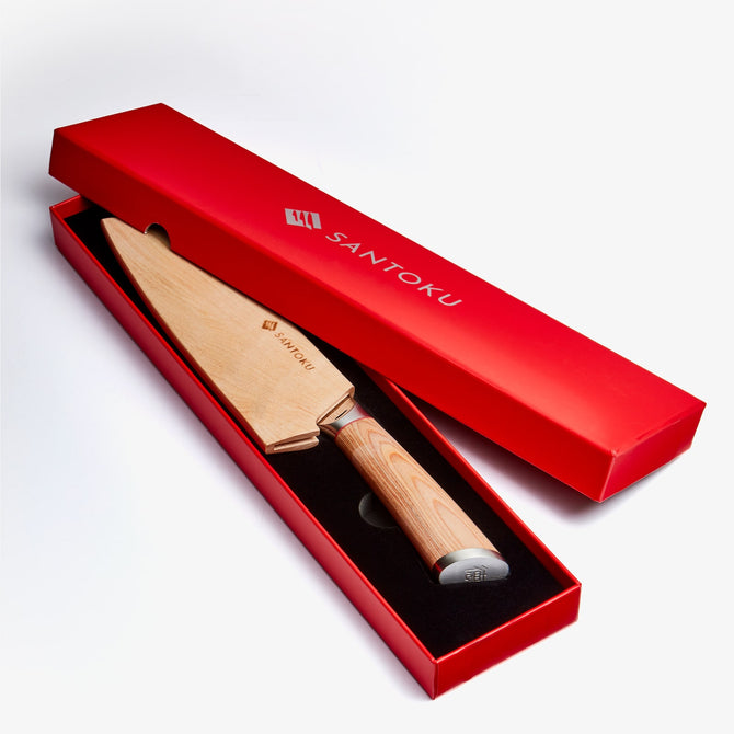 Haruta 7,7 tum VG10 Japansk Damaskus Steel Nakiri Cleaver med trähandtag och skida